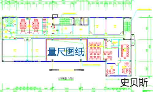办公玻璃隔断墙图纸（平面图）